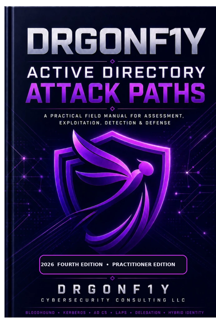 Cover of DRG0NF1Y Active Directory Attack Paths Fourth Edition
