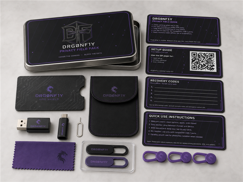 DRG0NF1Y Privacy Kit standard tin mockup